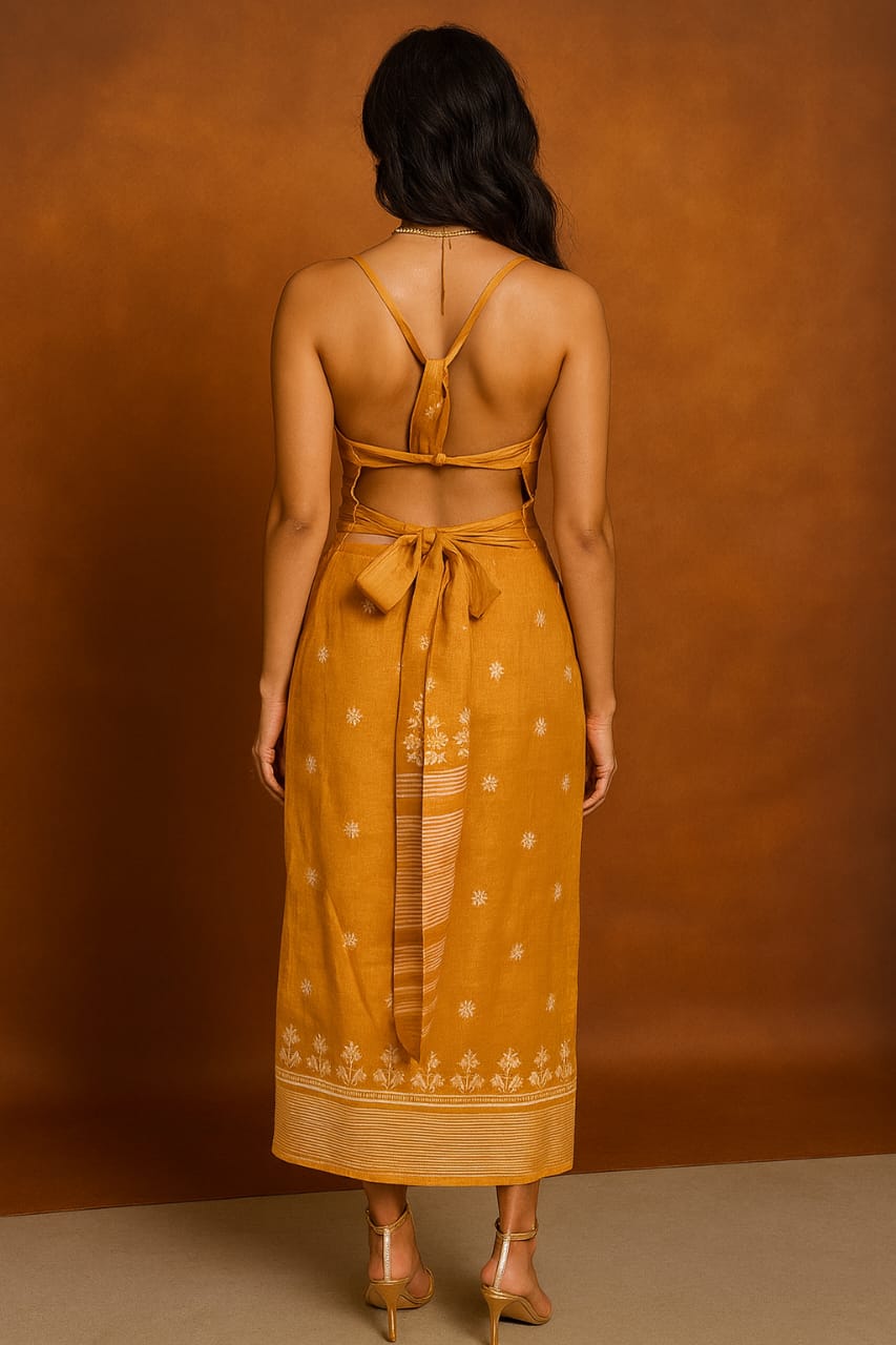 rannivat contemporary kesapat cotton slender strip dress