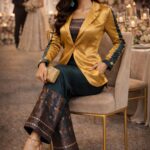 rannivat golden silk blazer
