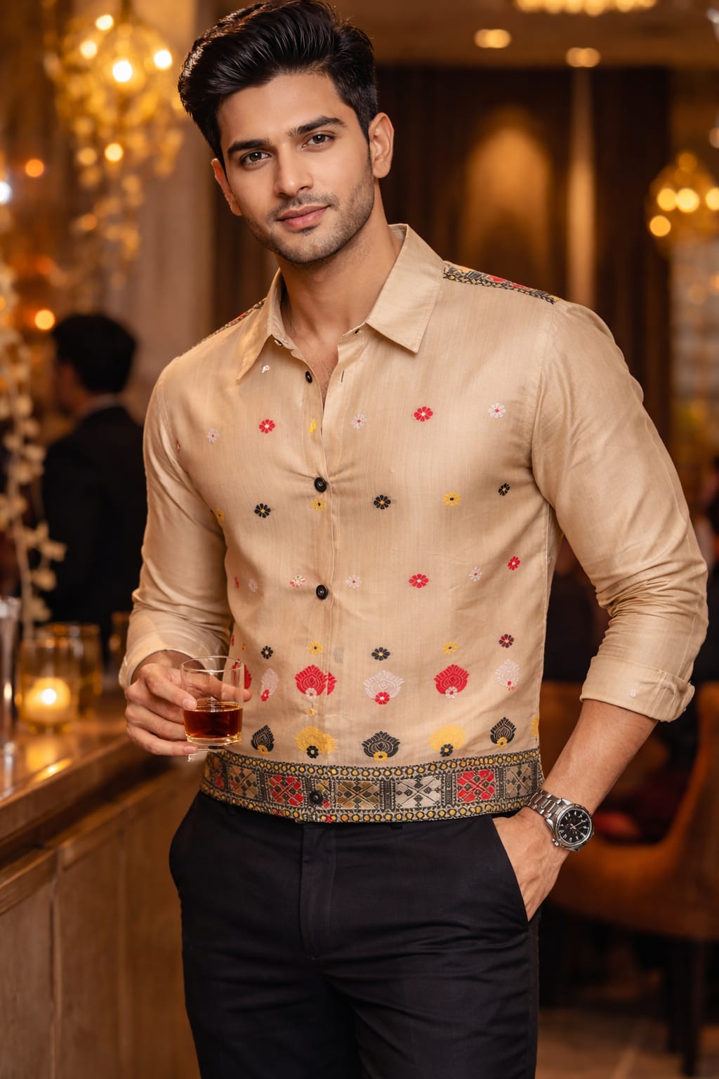 opulent mix tasar elegant shirt
