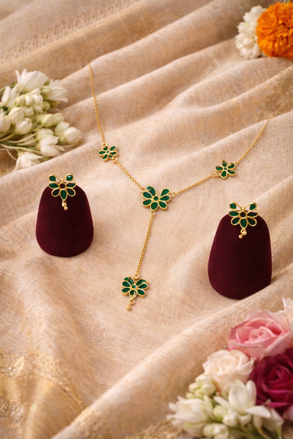 venucian assamese raw gold jewellery set