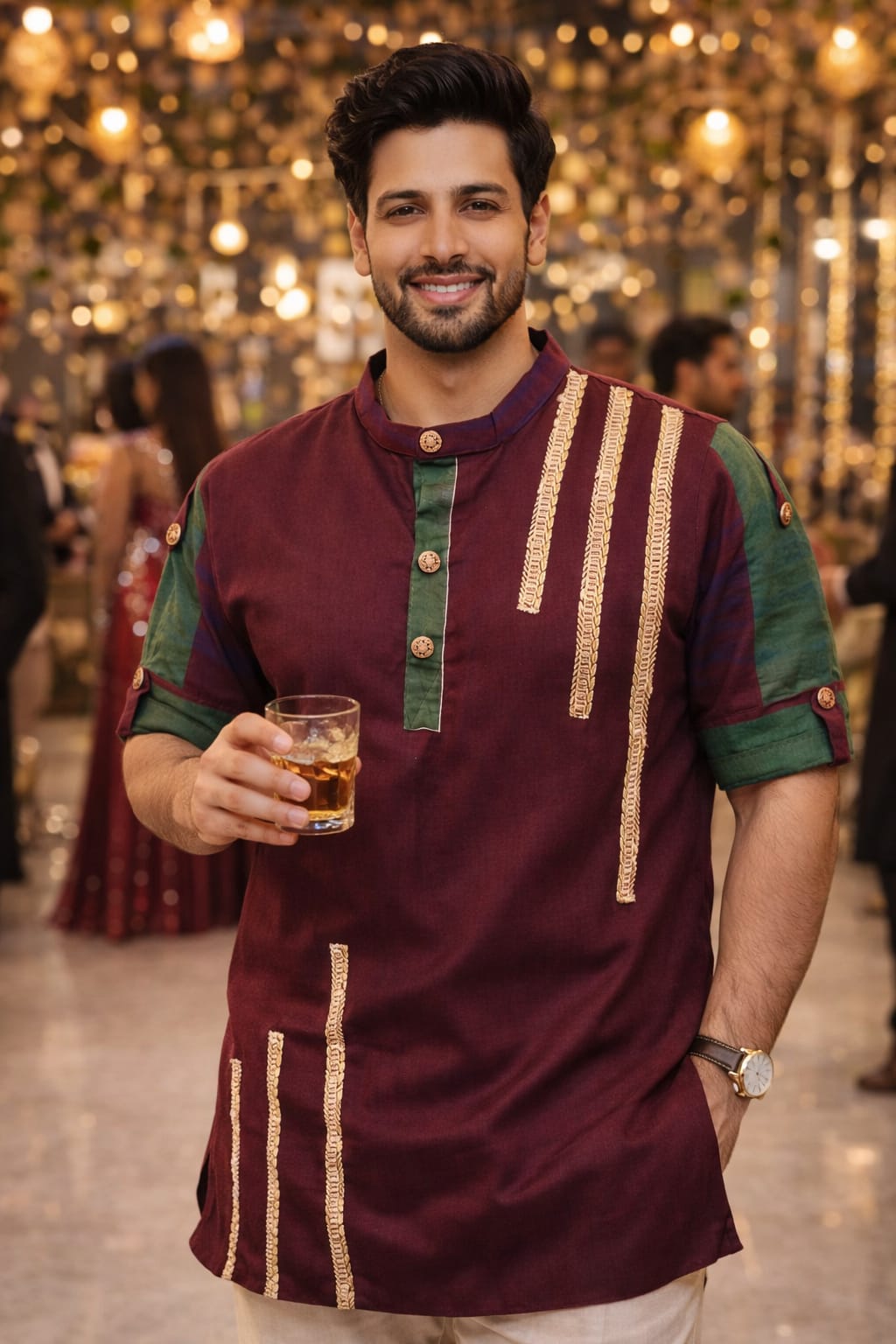 cottovia elegant short pathani cotton kurta