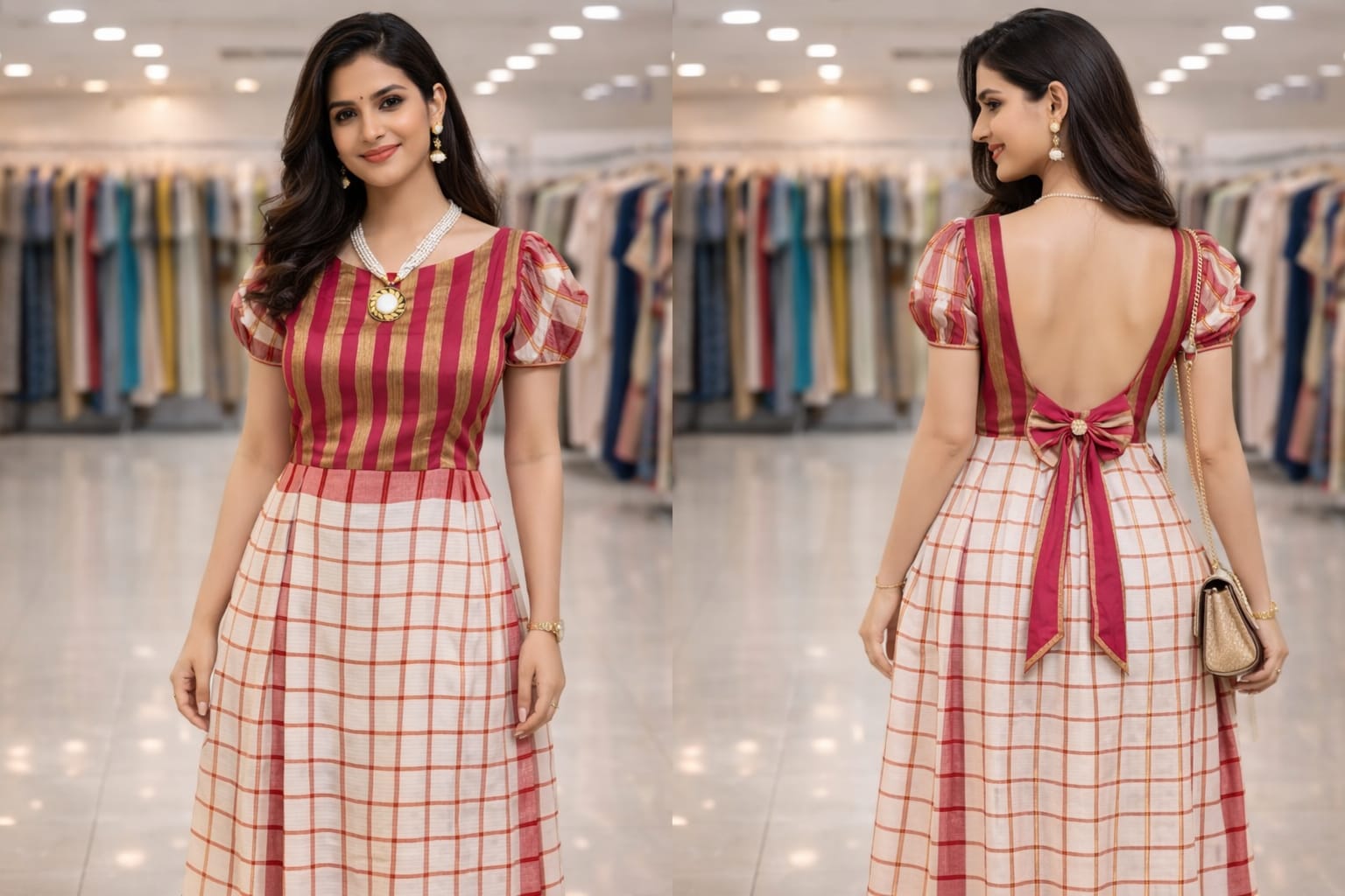 rannivat dress made of blend of organza silk and cotton