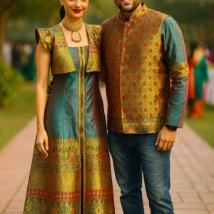 assenzaa luxurious graceful couple dress made of silk