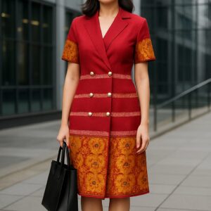 Home rannivat pure cotton elegant overcoat dress