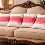 ad decor luxurious kesapat cushion cover set ( set of 5 cushion cover)