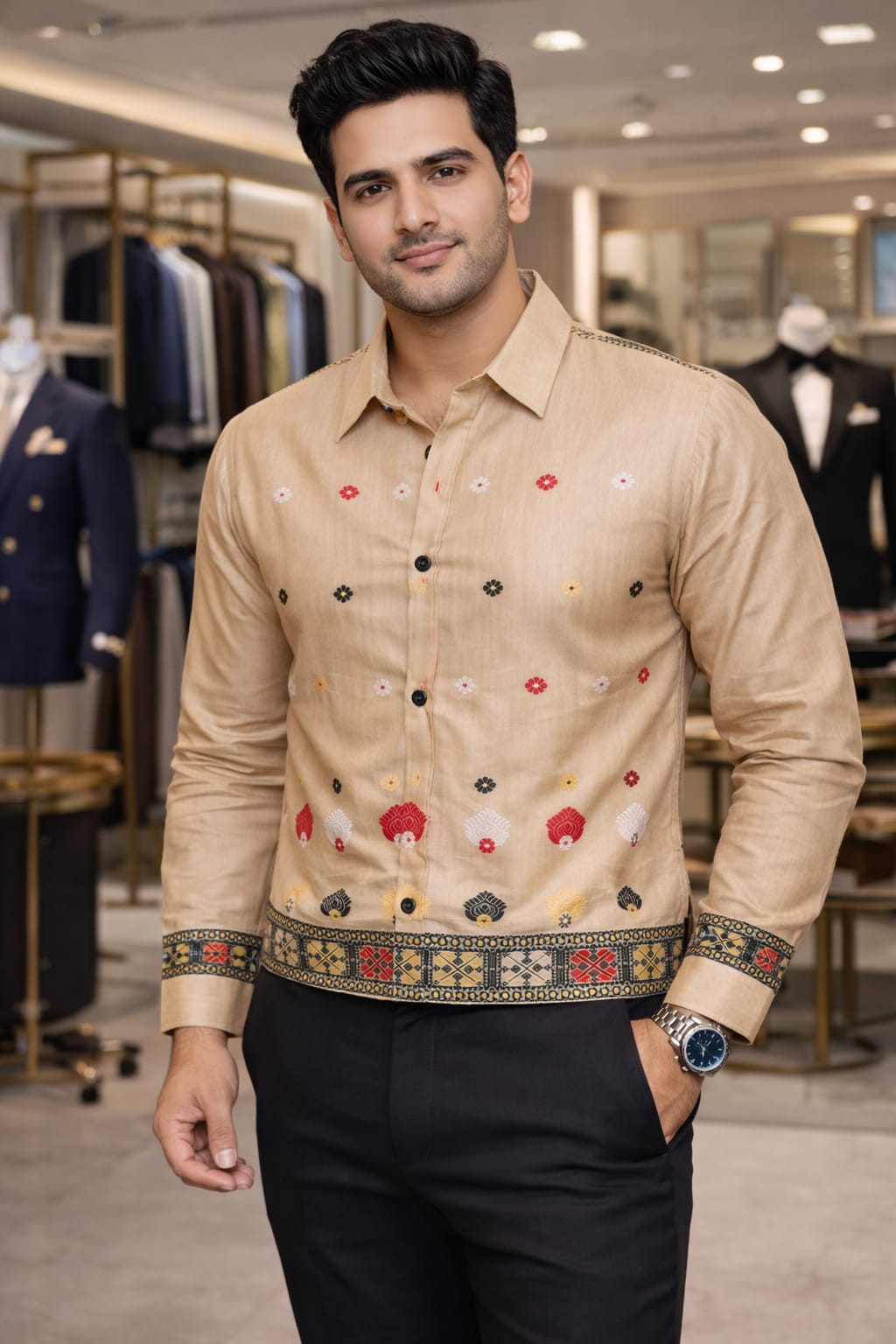 opulent mix tasar elegant shirt