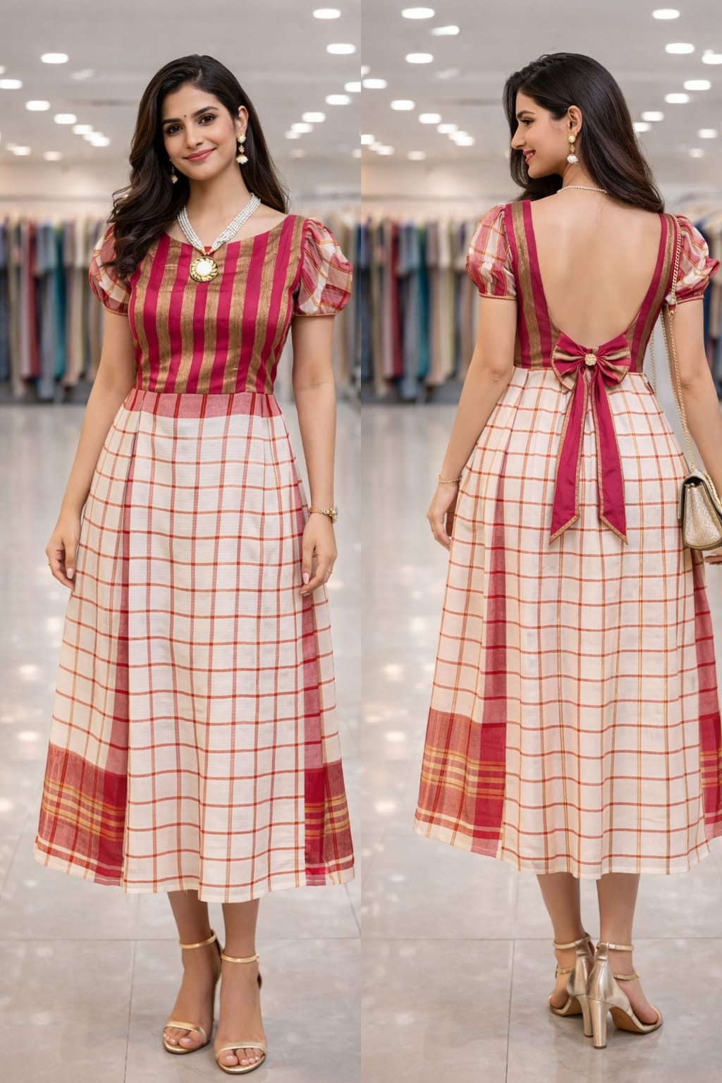 rannivat dress made of blend of organza silk and cotton